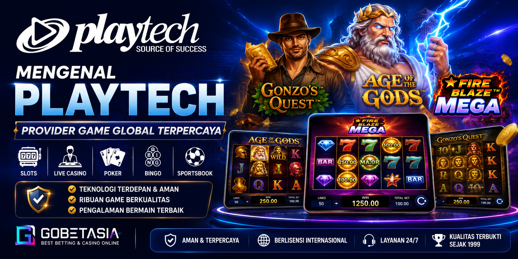 Mengenal Playtech, Provider Game Global di Gobetasia